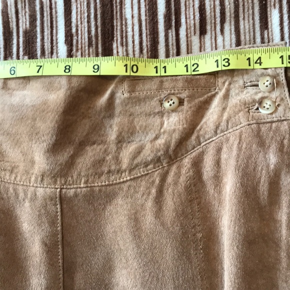 Long tan vintage prairie style suede skirt size 10 - Picture 9 of 10